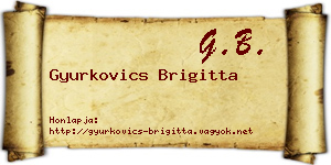 Gyurkovics Brigitta névjegykártya